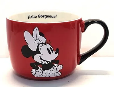 Disney Red Minnie Mouse Coffee Tea Mug Cup Hello Gorgeous 14 Ounce EUC • $14.95