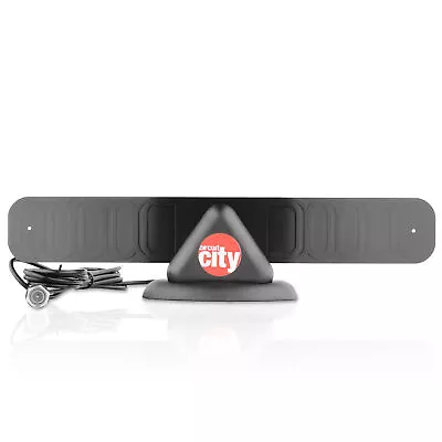 Circuit City 25 Mile Mini Flat Digital Indoor HD TV Antenna With Stand (Black) • $5.99