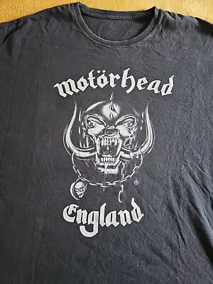 Motorhead England Logo Tour Merch Metal Rock Tee Shirt Y2K Sz 2XL *Read* Vintage • $34.99