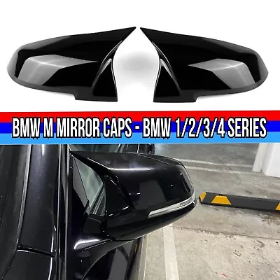 Gloss Black Side Mirror Cover Caps For BMW F20 F21 F22 F30 F32 Series 1 2 3 4 • $39.99