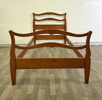 Vintage Early American Country Style Twin Size Maple Ladderback Bed • $699