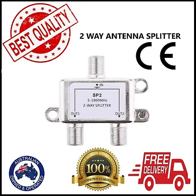 $10.95 • Buy TV Antenna 2/3/4/6 Way Splitter FType Aerial Satelite  Compatible AUSeller