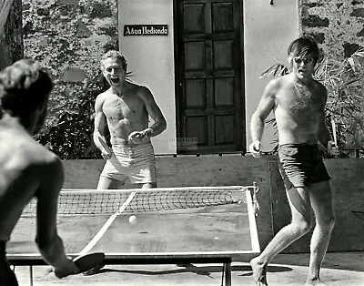 11x14 Photo  Paul Newman Robert Redford Play Ping Pong In Durango Mexico (lg122) • $14.98