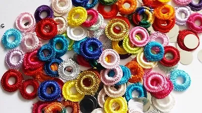 50 Crochet Mirror-RIMS Multi Mix With Foil Mirrors 2 Sew Or Glue 4 Card Craft   • £6.95