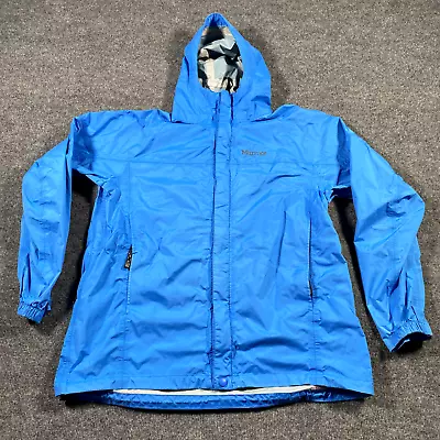 Marmot Mens Large Rain Jacket Windbreaker Bright Blue Outdoors Rain Resistant • $27