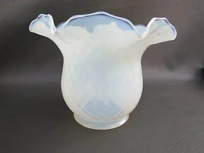 Antique Vaseline Glass Oil Lamp Or Gas Shade - 4  • $180.46