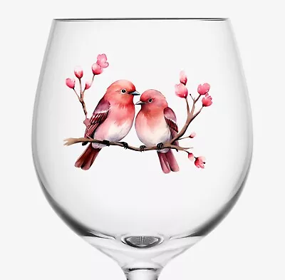 Love Birds-Vinyl Sticker Decal-Valentines-Wine Glass/Gifts/Wall-416 • £4.99