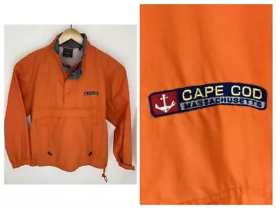 Cape Cod Camp David Windbreaker Mens Medium Nautical Yacht Boat Jacket Orange M • $20.88