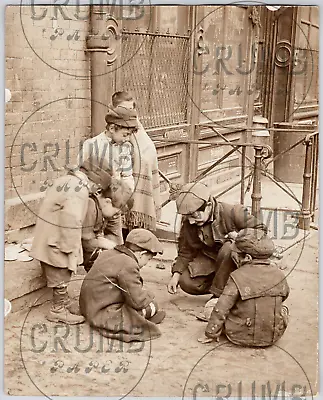 1907~Lower Manhattan~Mulberry Street~Kids Playing Coins~NYC~Original Large Photo • $695