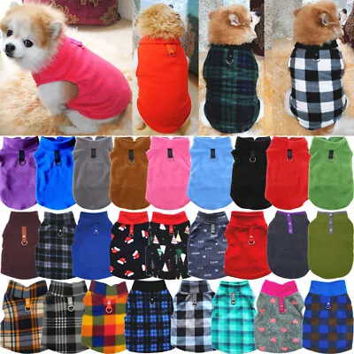 £4.37 • Buy Pet Dog Warm Coat Fleece Jacket Jumper Sweater Winter Clothes Puppy Vest Outfit