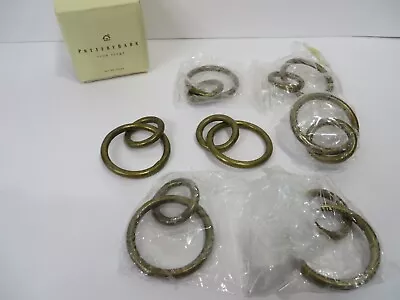 Pottery Barn Iron Rings Set Of 7 Curtains Drapes Antique Brass Style New • $8.99