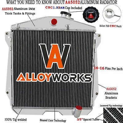 Aluminum 4 Row Radiator Or1943-1948 Chevy Sedan Coupe Conversion V8 6CYL • $199