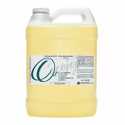 32 Oz Or 1 Gallon Sweet Almond Oil Pure Unrefined Cold Pressed Grade Carrier Oil • $41.99