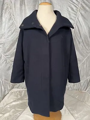Weekend Max Mara Navy Blue Virgin Wool Womens Coat Small US 4 Studio • $125