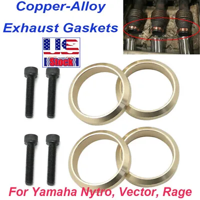 For Yamaha Snowmobile Exhaust Gasket Apex RX1 LTX Nytro Attak 99999-03989 • $26.09