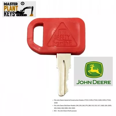 John Deere Compact Track Loaders Skid Steer 209428 KV13427 ELI80-0138 Master Key • £3.94