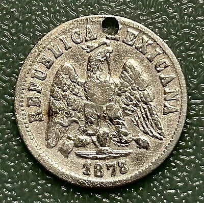 1878-As_L Mexico 🇲🇽 • 10 Centavos • RARE Mint Mark • F+/VF • $19.75