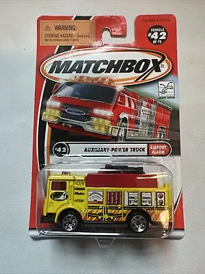 2001 Matchbox Yellow Auxiliary Power Truck Airport Alarm # 42 Of 75 Vehicles D3 • $7.99