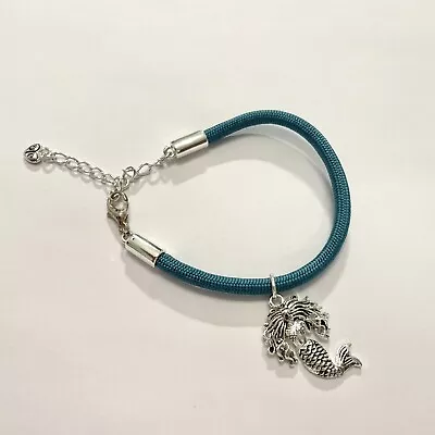 Mermaid Bracelet Silver-tone Charm Adjustable Length Bracelet Great Condition • $4.99
