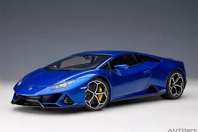 1/18 Lamborghini Huracan Evo Blu Nethuns Blue Model Car By Autoart 79212 • $239.89