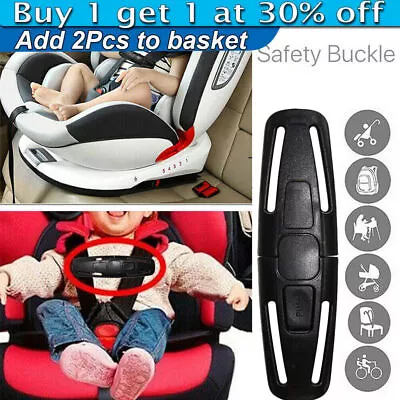 Car Safety Seat Strap Chest Clip Harness Buckle High Chairs Stroller Anti Escape • £2.39