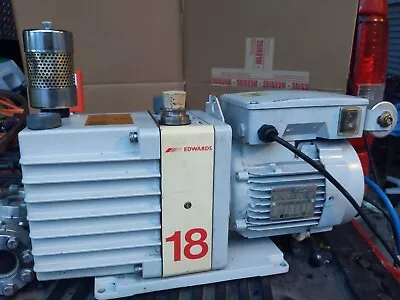 $895 • Buy Edwards E1M18 Vacuum Pump, W/Mist Filter~Tested WARRANTY!