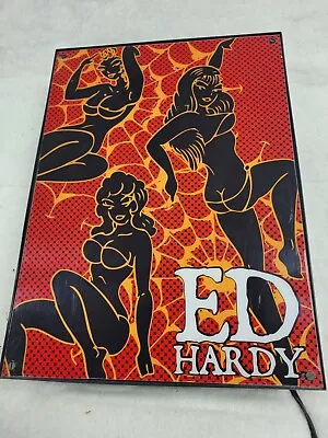 Vintage Ed Hardy Advertising Boxed Lighted Sign Extremely Rare Tattoo Flash Art • $89