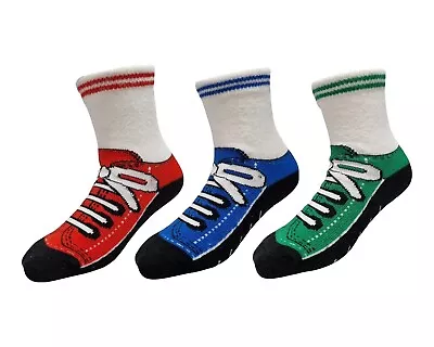 Baby Boy Non Slip Socks 1 2 3 Years Old Sneaker Non Skid Gripper Anti Slip • $4.34