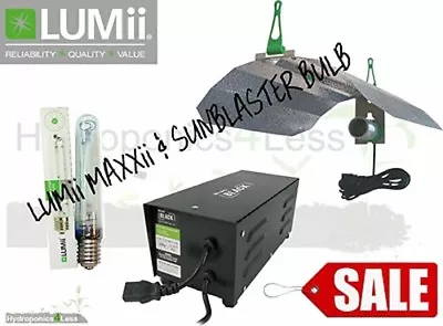 £69.99 • Buy SALE Lumii MAXii Ballast Grow Light Kit Hydroponic Sunblaster 600w Dual Bulb HPS