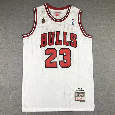Chicago Bulls  #23 Michael Jordan Retro Basketball Jersey Black Red White S-2XL • £23.99