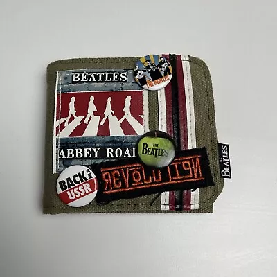 The Beatles Abbey Road  Men Wallet Purse Green Canvas • £46.56