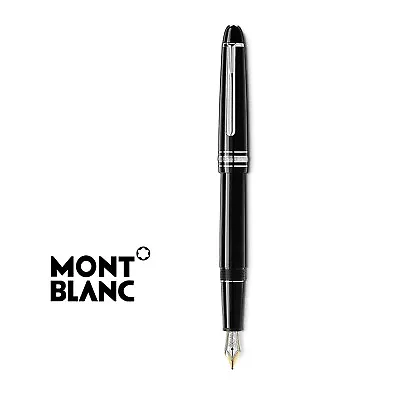 New MONTBLANC Meisterstuck  Authentic 145 Platinum Line Medium Nib Fountain Pen • $472.46