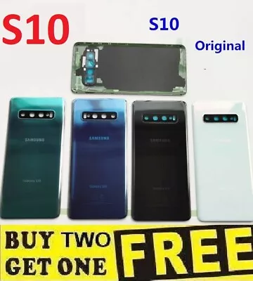 Fits Genuine Samsung Galaxy S10 G973 Back Glass Housing Cover Battery Door Cover • £4.99