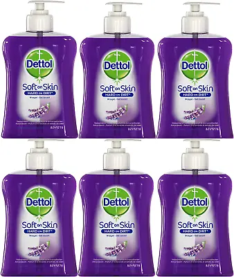 Dettol Care Hand Wash Soap Lavender Dispensing Pump (6 X 250ml) • £12.49