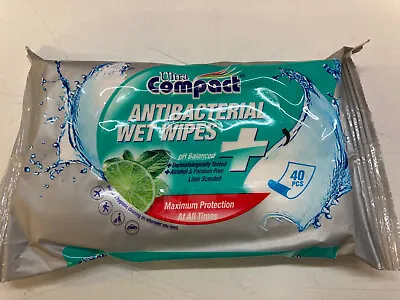 £8.95 • Buy ANTI BACTERIAL WET WIPES 15 Per Pack Ultra Compact Ideal For Travel, 144 Packs.