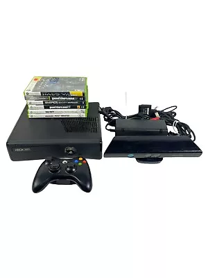 Microsoft Xbox 360 S 250GB Console Gaming System Bundle With Kinect Black 1439 • $115