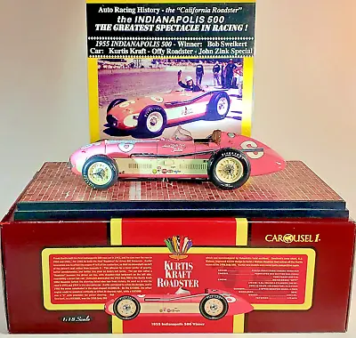 CAROUSEL 1 #4501 - 1955 Indy 500 - 1/18 KURTIS KRAFT Roadster - #6 BOB SWEIKERT • $119