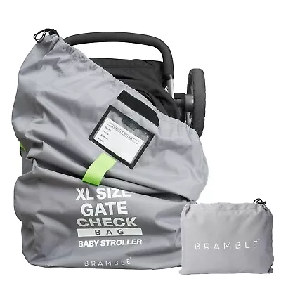 XL Pram Gate Check Bag Stroller Pushchair Double Buggy Travel Waterproof Cover • £24.99