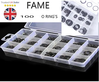 100 Pcs Rubber O Ring Oring Seal Plumbing Garage Sealing Assort Set Kit 50 X 2  • £3.25