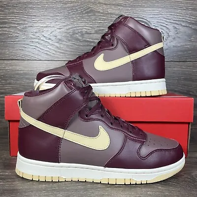 Nike Womens Dunk High 'Plum Eclipse' Athletic Casual Shoes Sneakers Trainers New • $89.95