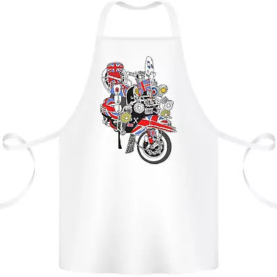 Union Jack MOD Scooter British Flag Bike Cotton Apron 100% Organic • £12.99