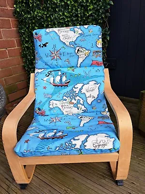 Ikea Poang Kids Chair Cover Slipcover Replacement Cover Cushion Washable • £22