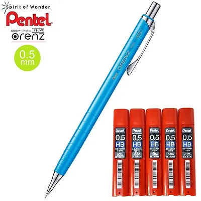 Pentel Orenz 0.5mm Mechanical Pencil XPP505-SX (Blue) + 0.5mm HB 60 Refills • $11.99