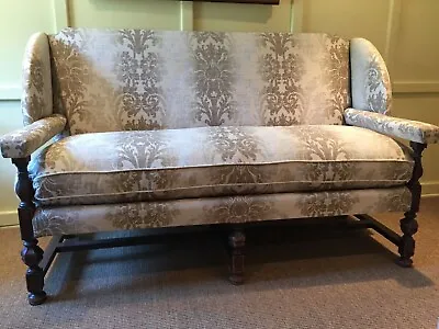 £1800 • Buy Professionally Restored Edwardian Parlour Sofa Settee Designer Fabric & Vegan