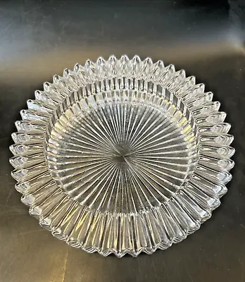 Mikasa Diamond Fire Wine Bottle Glass Crystal Coaster / Candle Holder 6” Dish • $25