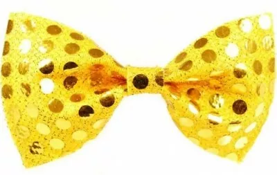 £4.25 • Buy Rocky Horror Gold Sequin Bow Tie Fancy Dress Add-on