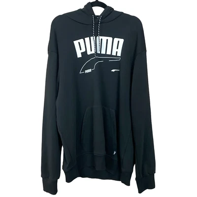$39 • Buy Puma Black Spellout Pullover Hoodie Size L