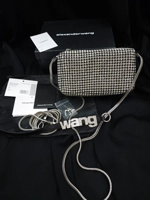 $194.36 • Buy Alexander Wang Heiress Pouch Rhinestone Mesh Women Top Handle Wang Latter Bag