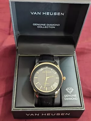 Gold Van Heusen Watch Genuine Diamond Collection Birthday Graduation Working • $30