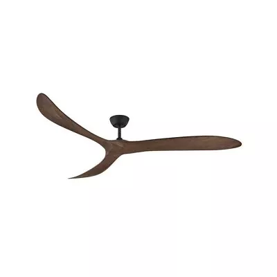 Modern Farmhouse 3-Blade Ceiling Fan In Matte Black And Walnut Finish With • $632.95